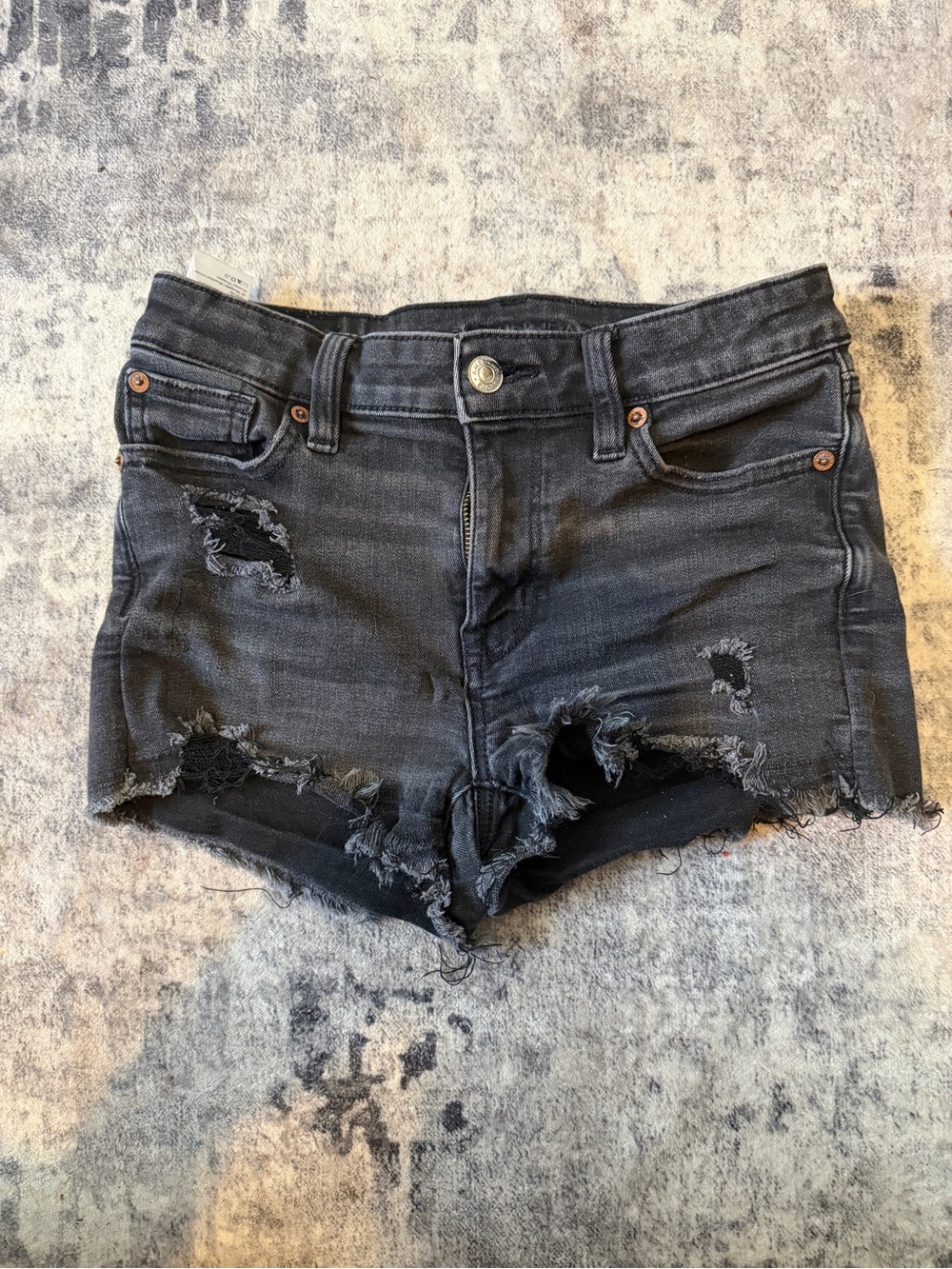 American Eagle Next Level Stretch Black Denim Shortie
